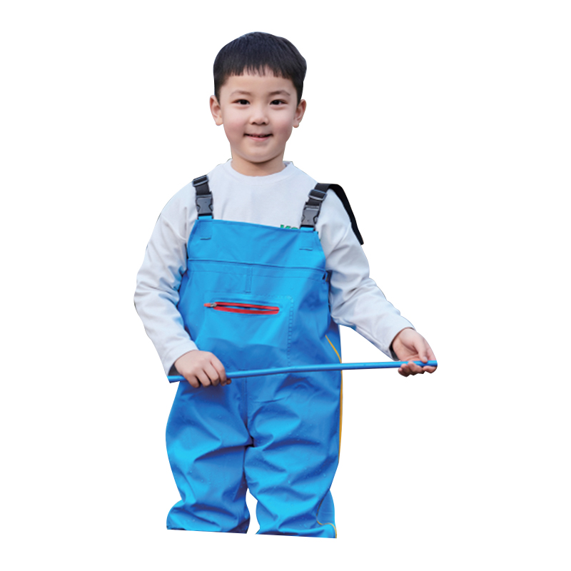 Pantaloni trampolieri blu in PVC per bambini