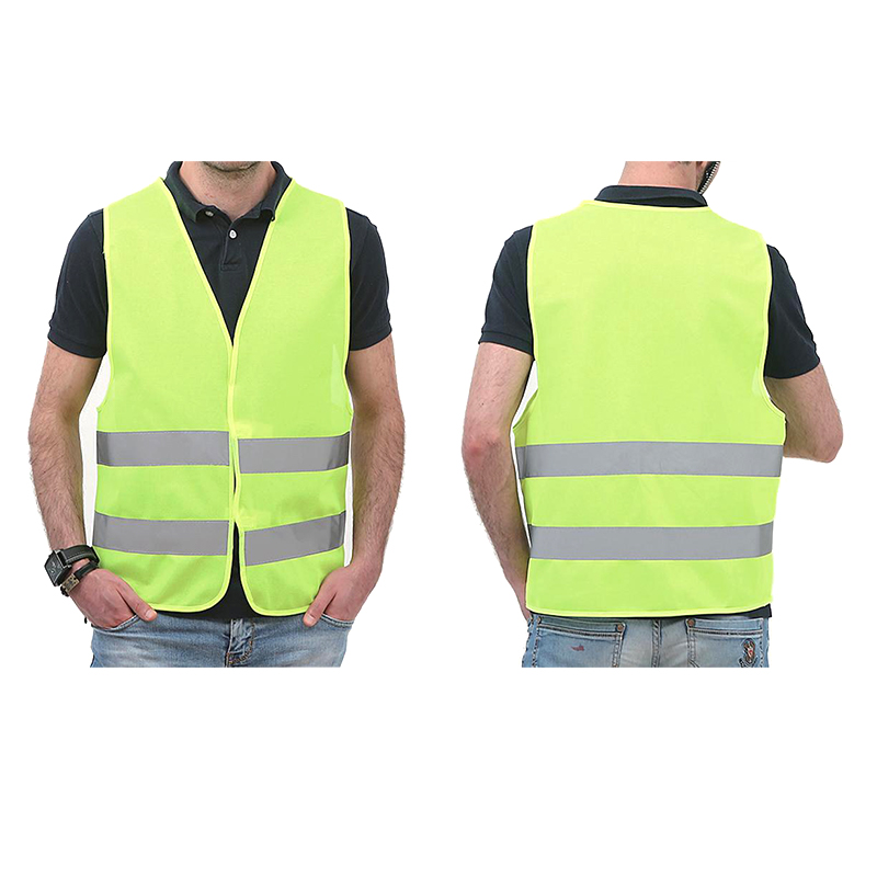 Gilet riflettente in velcro a due barre senza tasche