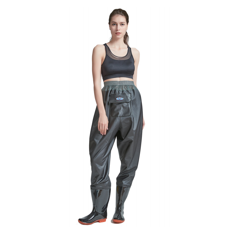 Pantaloni trampolieri lunghi in PVC nero