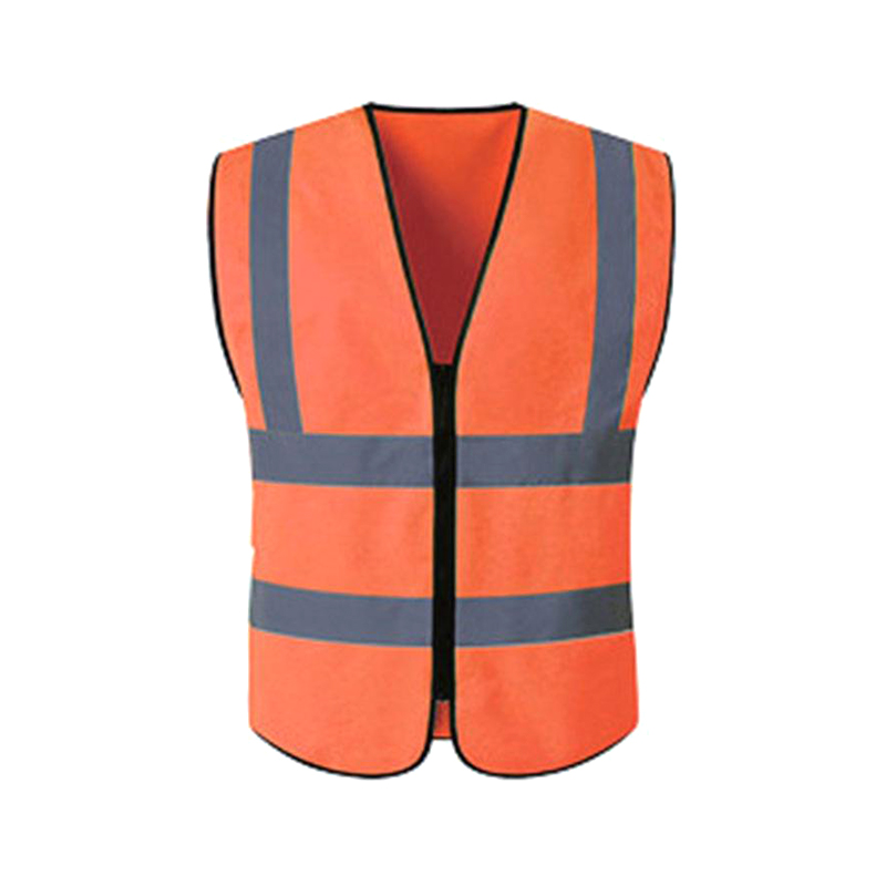 Gilet riflettente con cerniera a quattro barre senza tasche