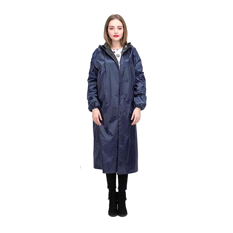Impermeabile lungo poncho in PVC resistente all'olio